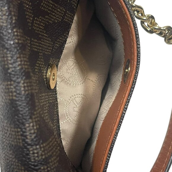 Michael Kors Fulton Small Crossbody Handbag Brown - Picture 9 of 12